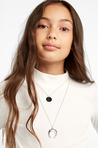 MOON NECKLACE in colour SILVER