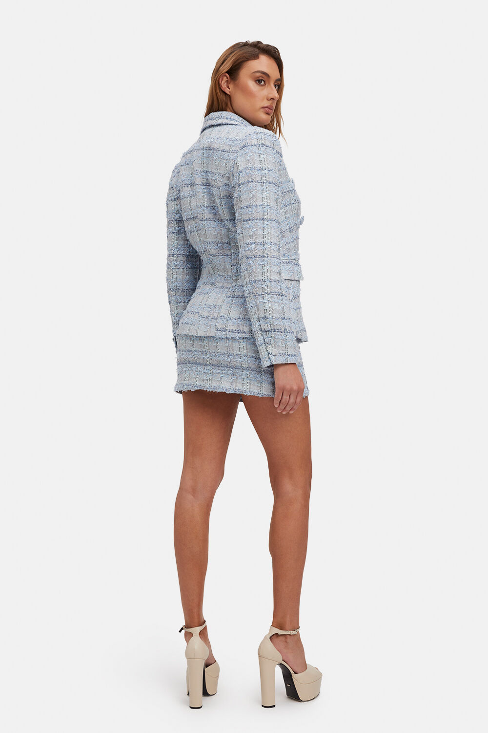 BOUCLE BLAZER in colour CLASSIC BLUE