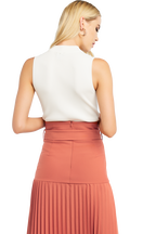 FUNNEL NECK BODYSUIT in colour SNOW WHITE