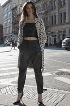 PU BODICE TOP in colour CAVIAR