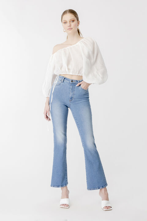GIANNA ONE SHOULDER TOP in colour CLOUD DANCER