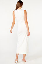 SARA KNIT MAXI DRESS in colour CLOUD DANCER