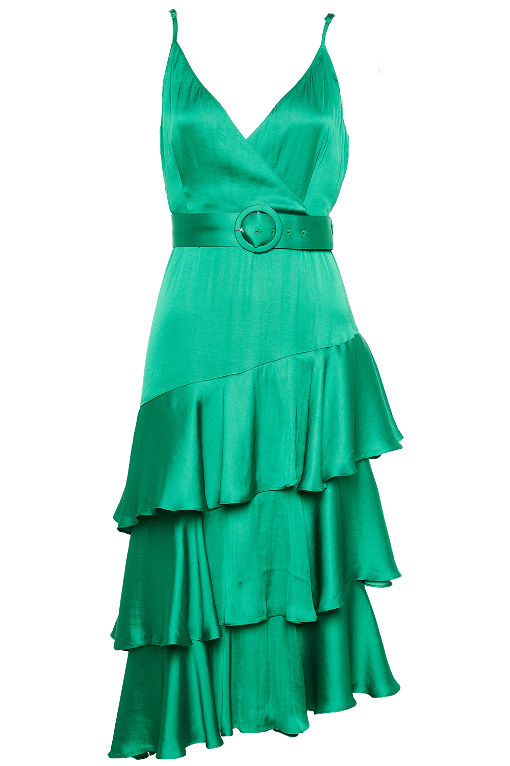 LENNIE MIDI DRESS in colour CLASSIC GREEN