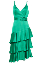 LENNIE MIDI DRESS in colour CLASSIC GREEN