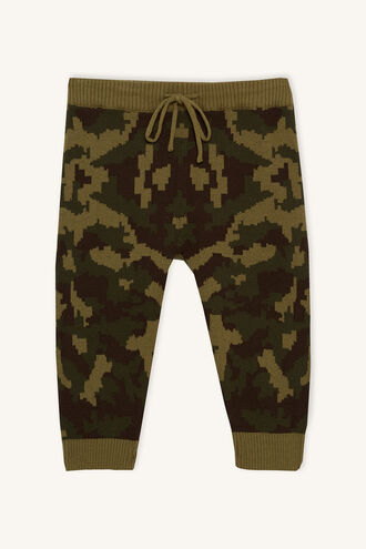 CAMO KNIT PANT in colour BURNT OLIVE
