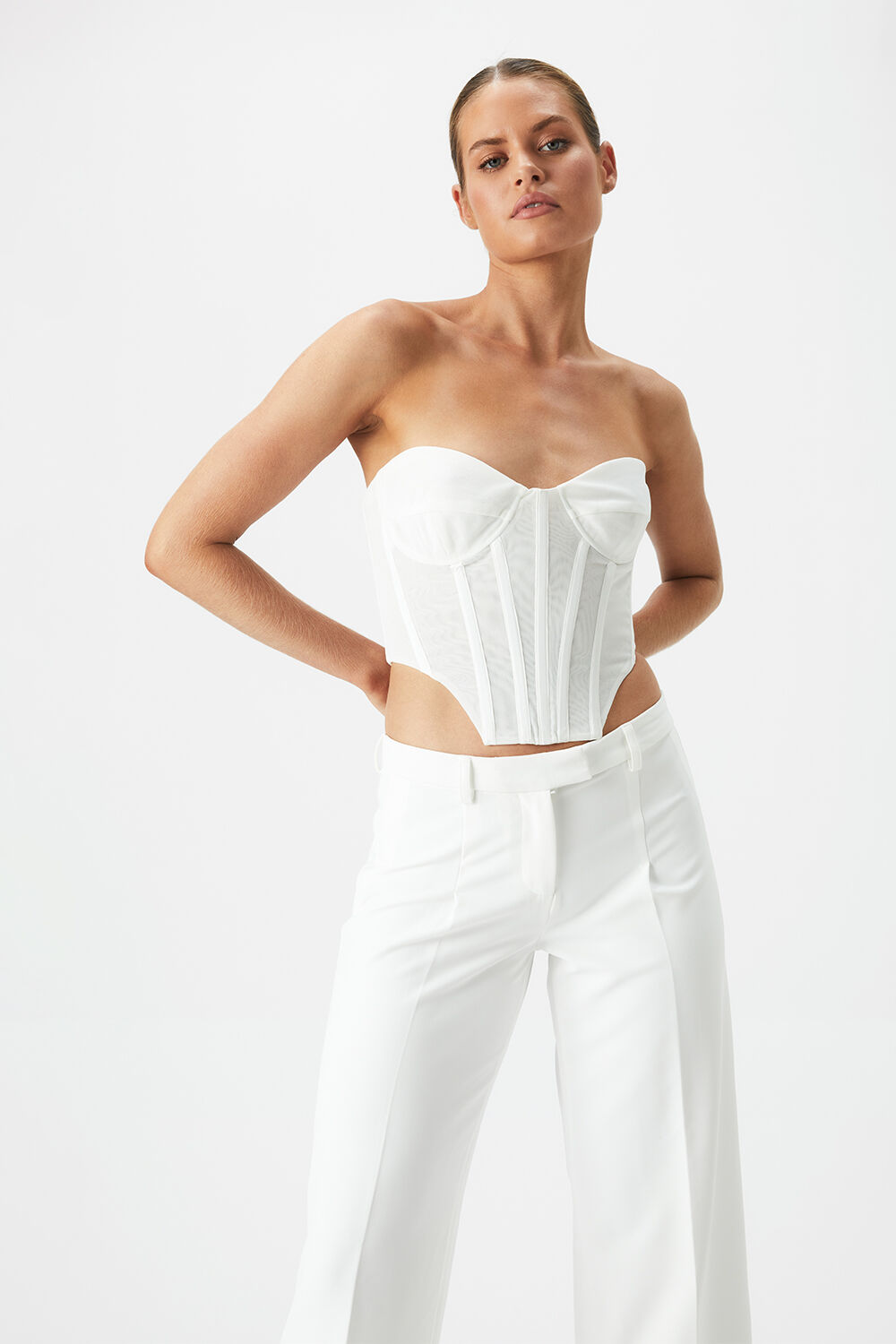 LITHIUM MESH BUSTIER in colour BRIGHT WHITE