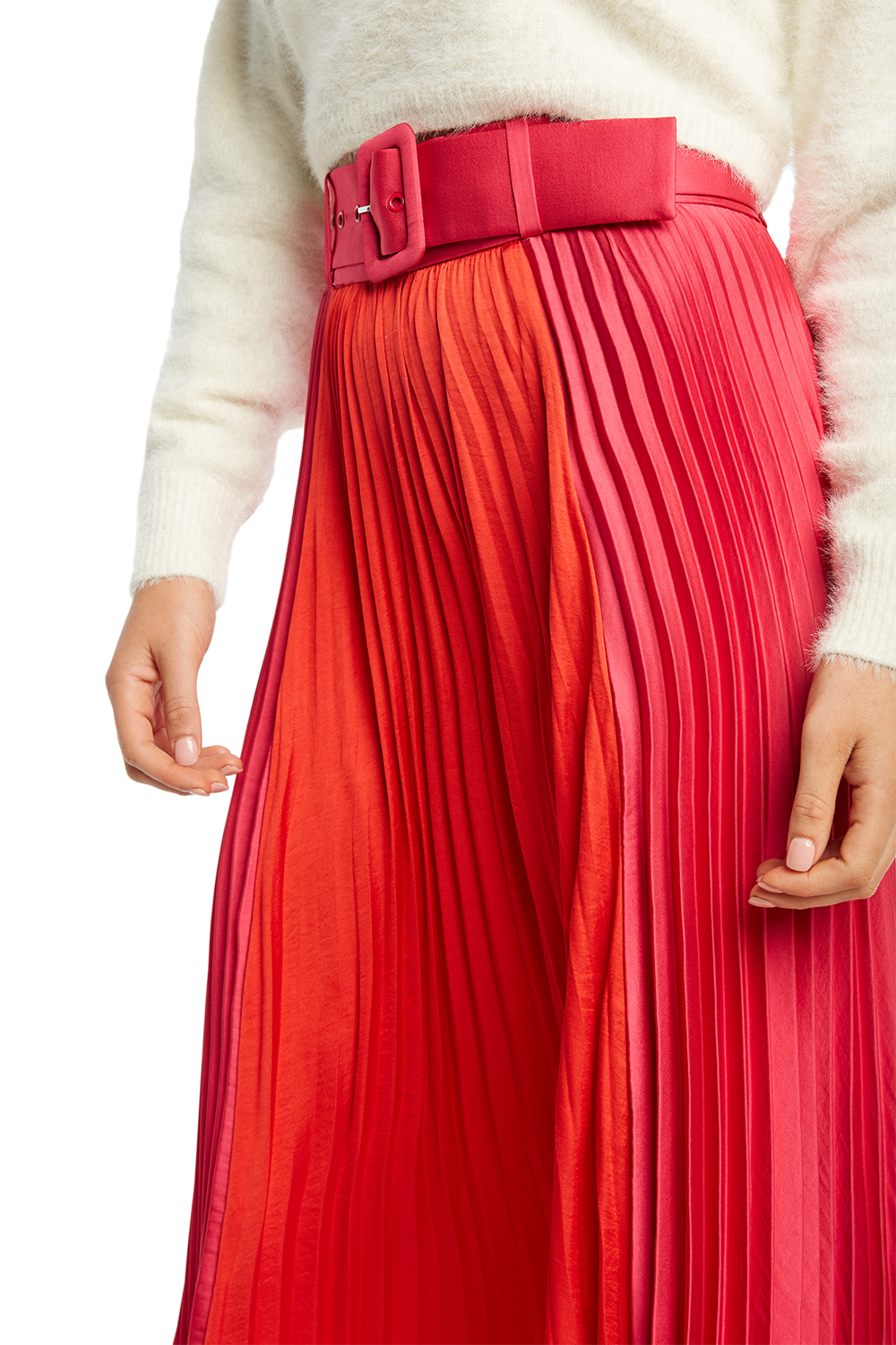 2 tone pleated skirt
