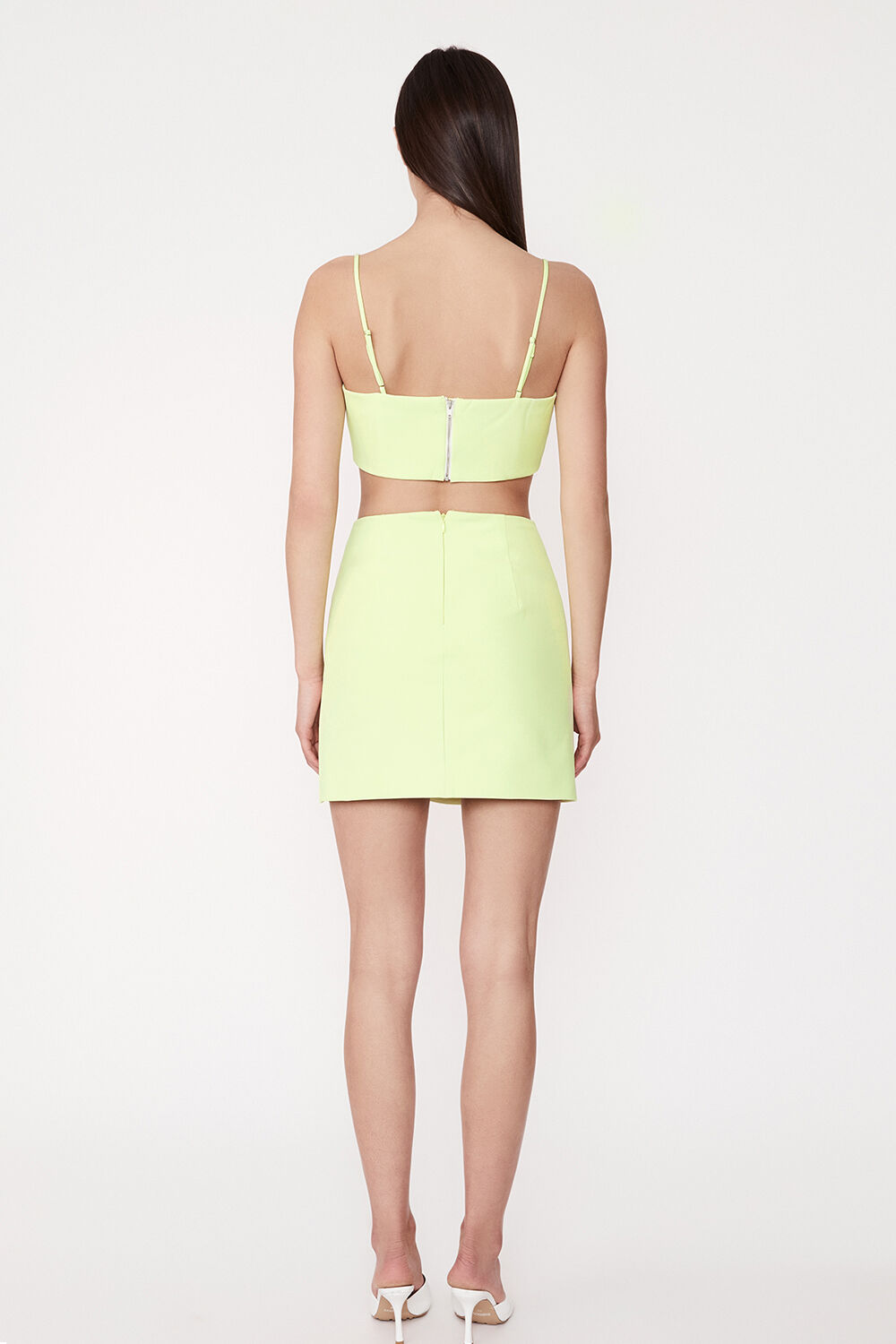 AUSTYN MINI SKIRT in colour LIMEADE