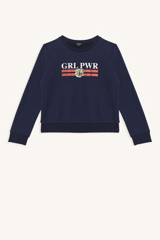 GRL PWR SWEATER in colour DRESS BLUES