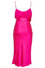 REAGAN MIDI DRESS in colour SHOCKING PINK