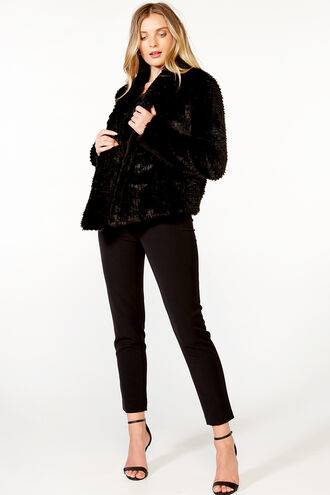 WATERFALL FAUX FUR in colour CAVIAR