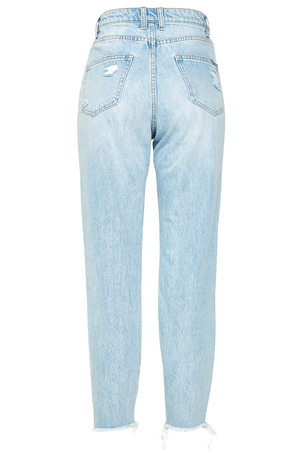 THE MUM JEAN in colour DUSTY BLUE