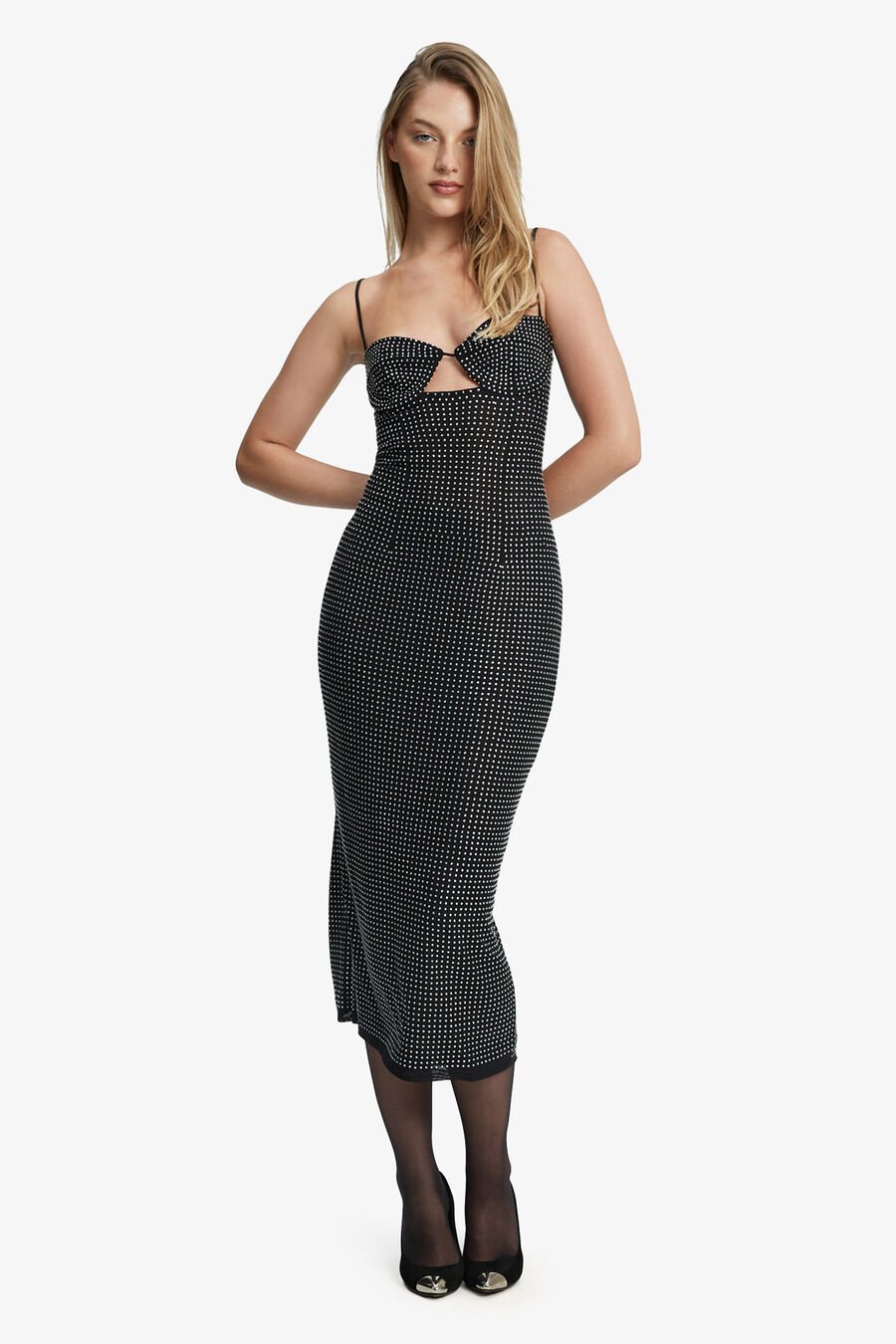 AISHA DIAMANTE MIDI DRESS