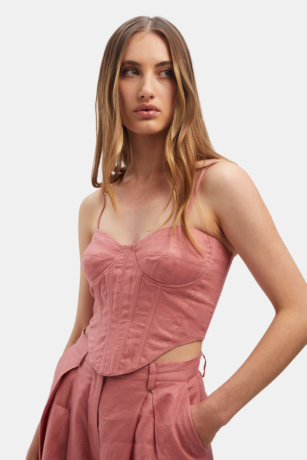 GARCIA BUSTIER TOP in colour VANILLA CREAM