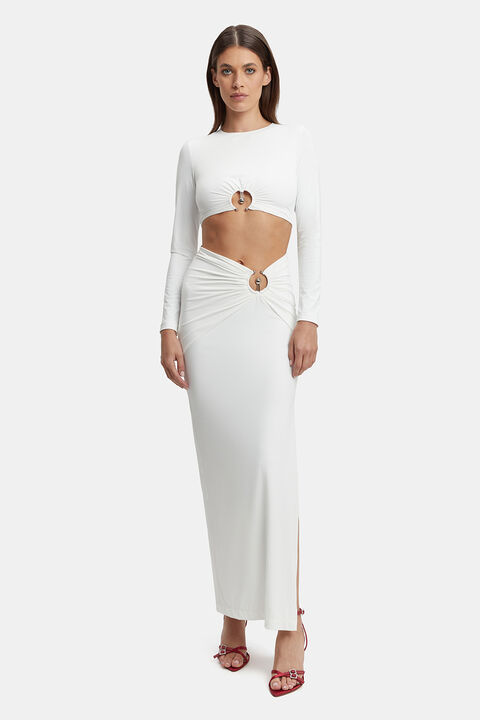 NEVE MAXI SKIRT in colour BRIGHT WHITE