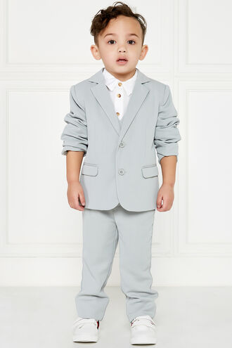 TEXTURED SUIT JACKET in colour FROST GRAY