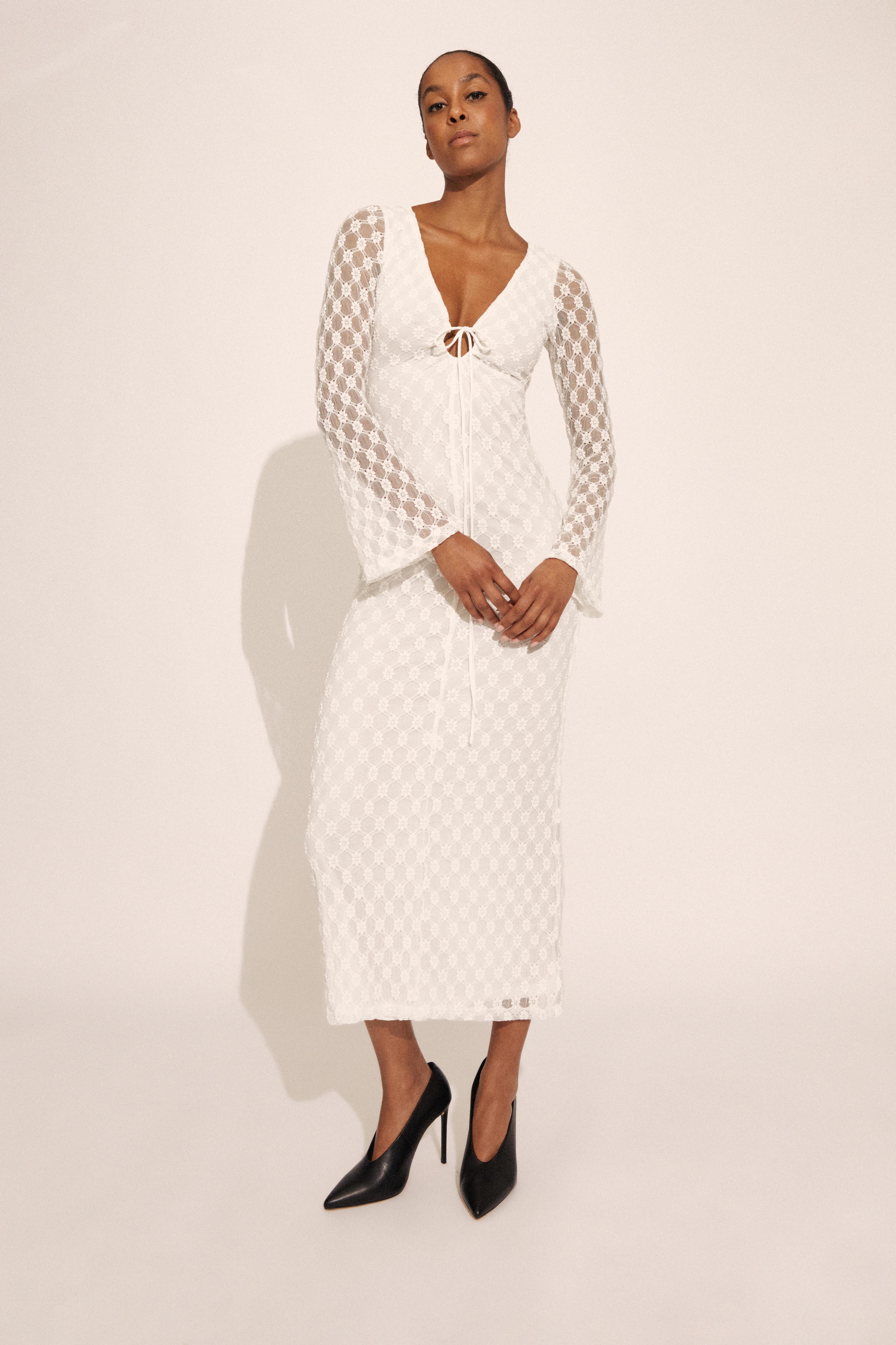 パーティードレス Contrast Bib Lace Silk Tunic Dress $_12.JPG?set_id=880000500F