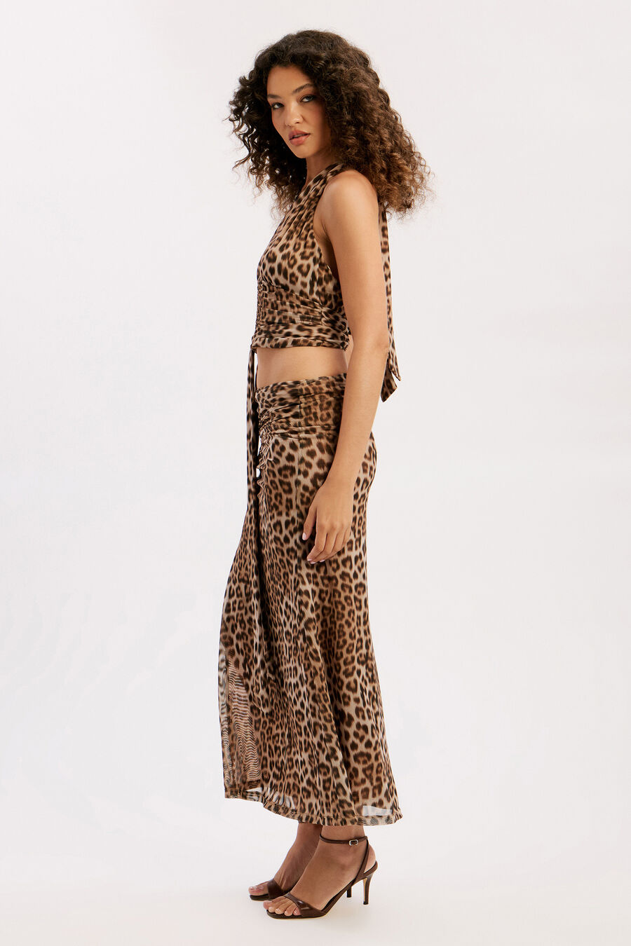 ELERA PRINTED MESH MAXI SKIRT