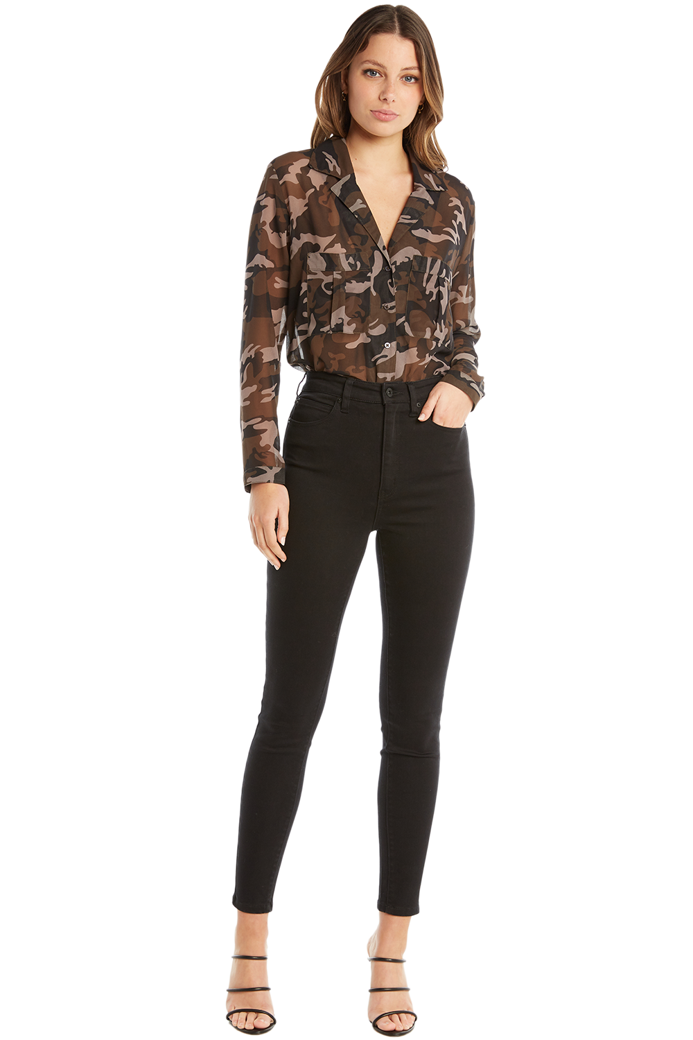 MILITARY BLOUSE in colour BURNT OLIVE