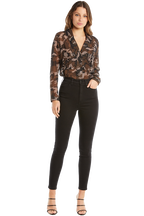 MILITARY BLOUSE in colour BURNT OLIVE