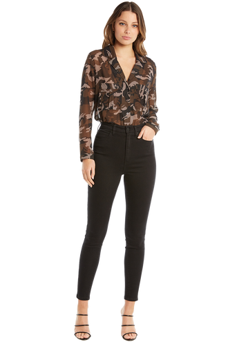 MILITARY BLOUSE in colour BURNT OLIVE