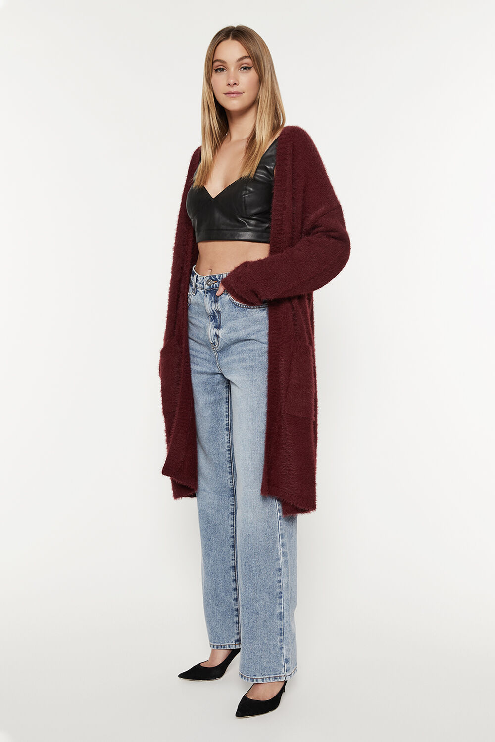 WREN CARDIGAN in colour CORDOVAN