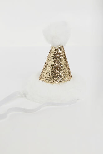 SANTA PARTY HAT in colour GOLD EARTH