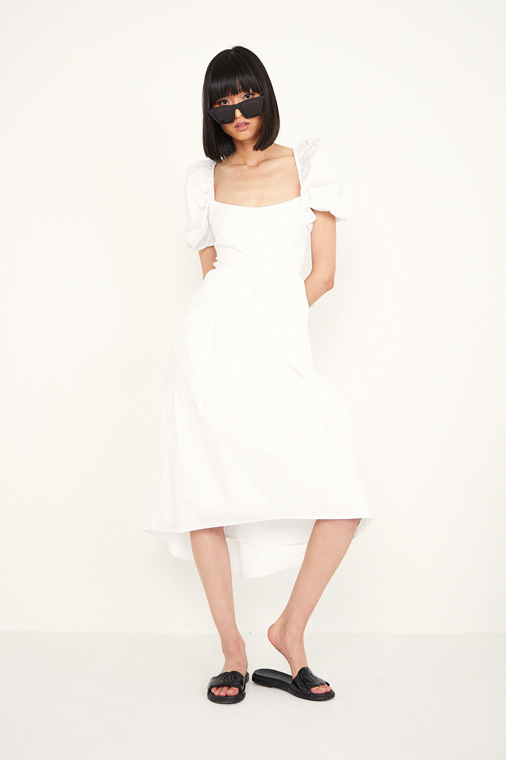 bright midi dress