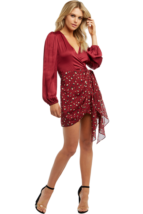 ELENA TIE BLOUSE in colour DRY ROSE