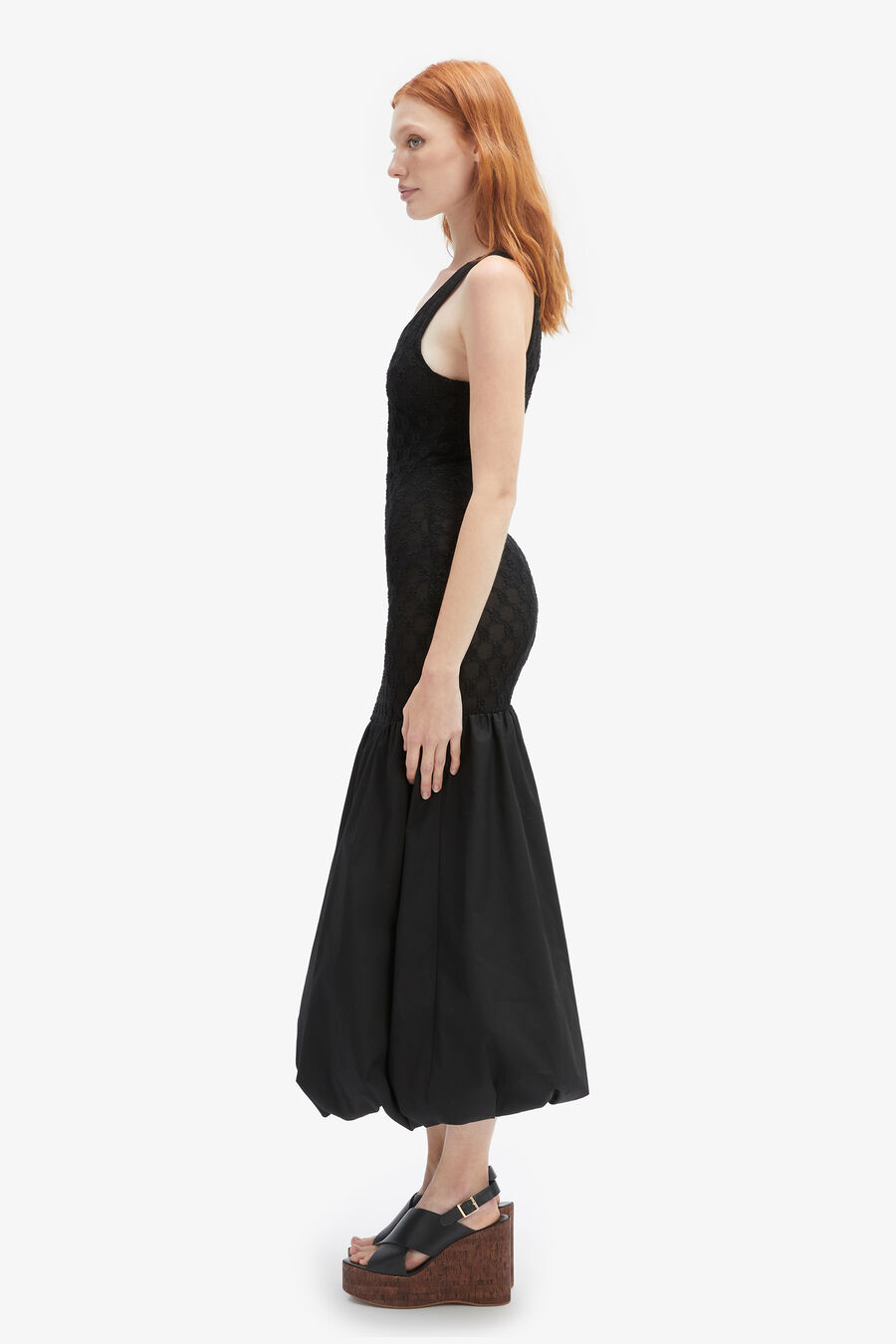 Melody Lace Poplin Maxi Dress