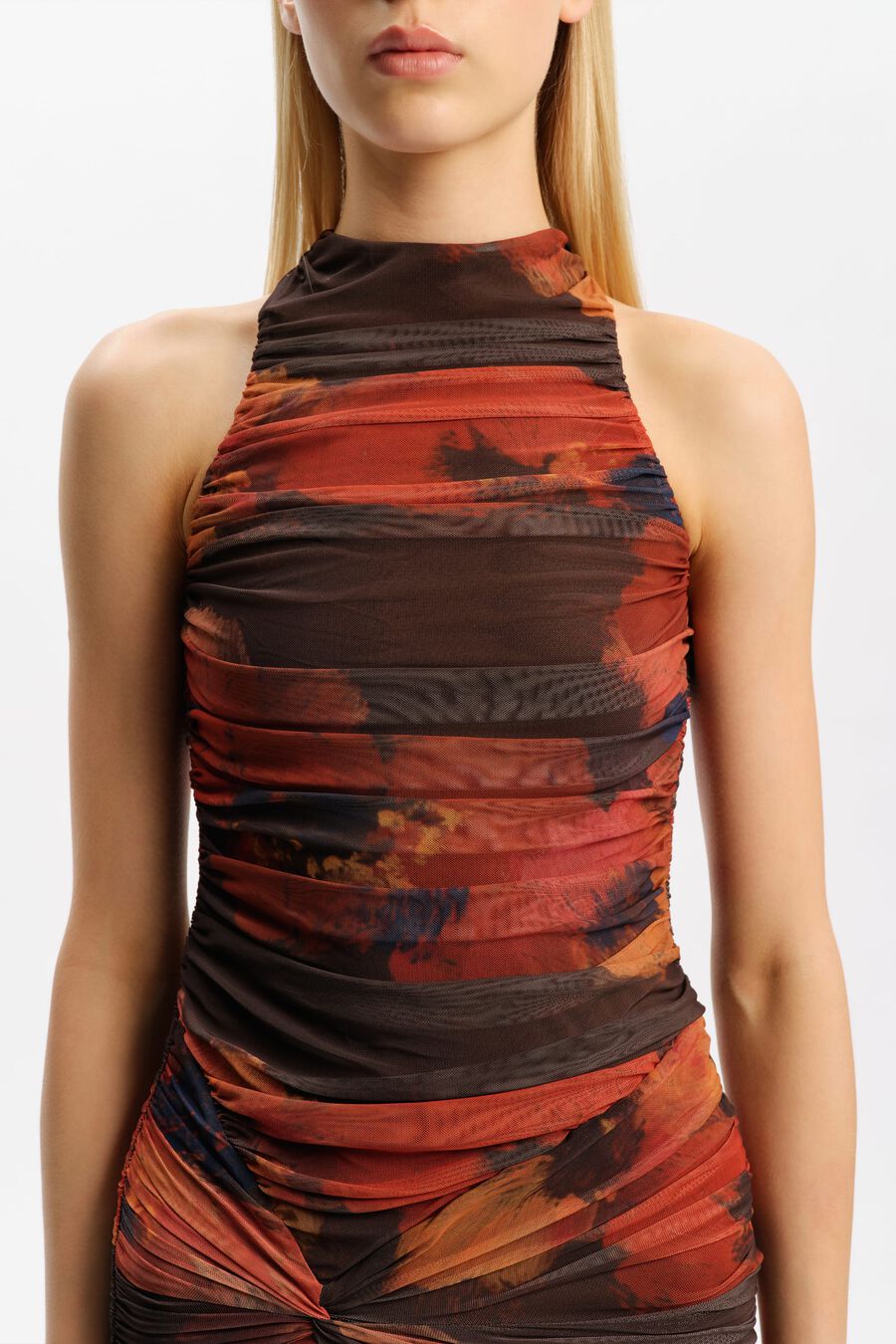 Natalya Mesh Midi Dress