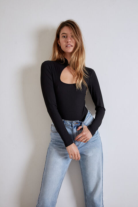 Dominique Bodysuit in Black | Bardot