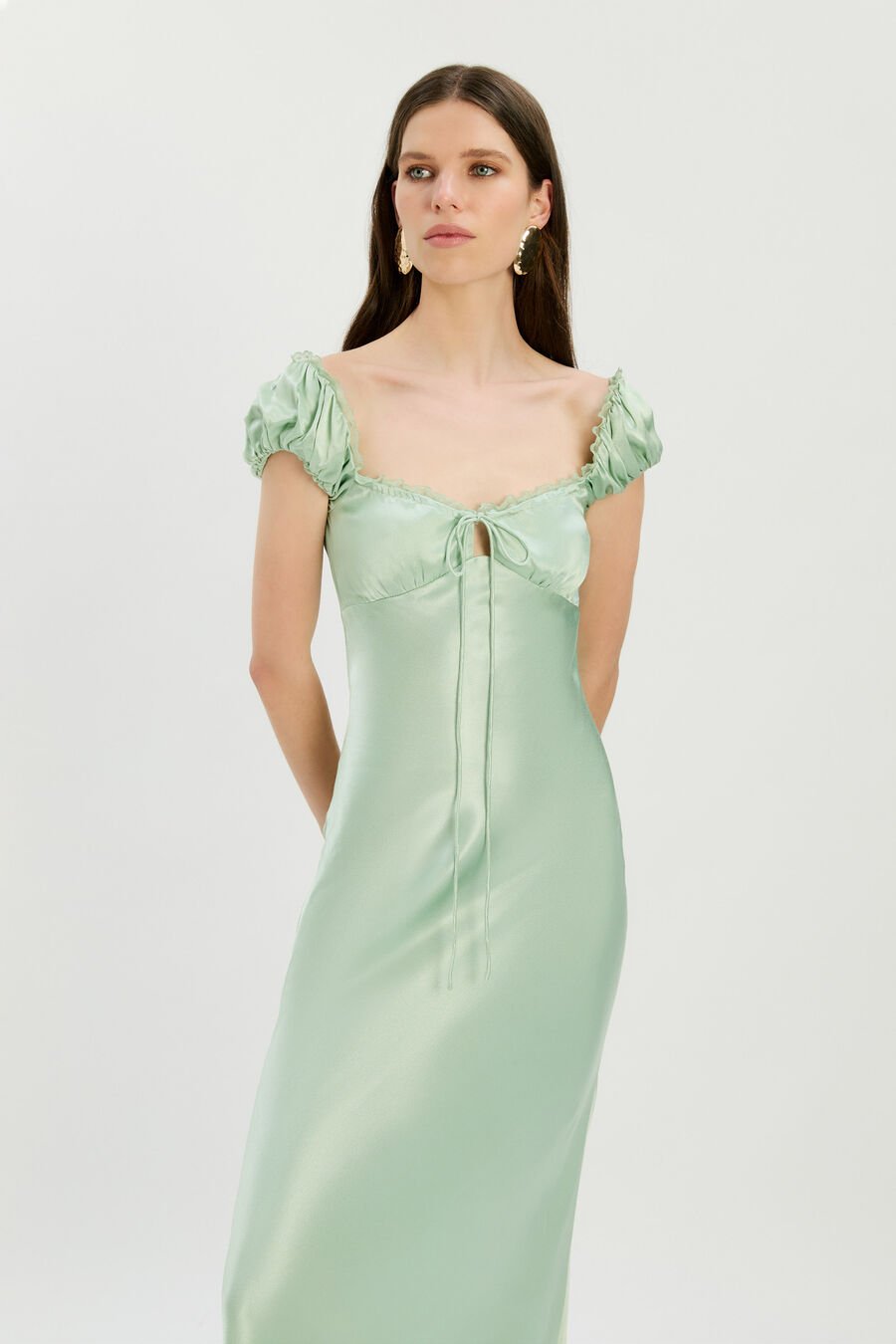 Stasia Satin Maxi Slip Dress