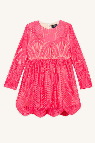 EMBROIDERED DRESS in colour PARADISE PINK