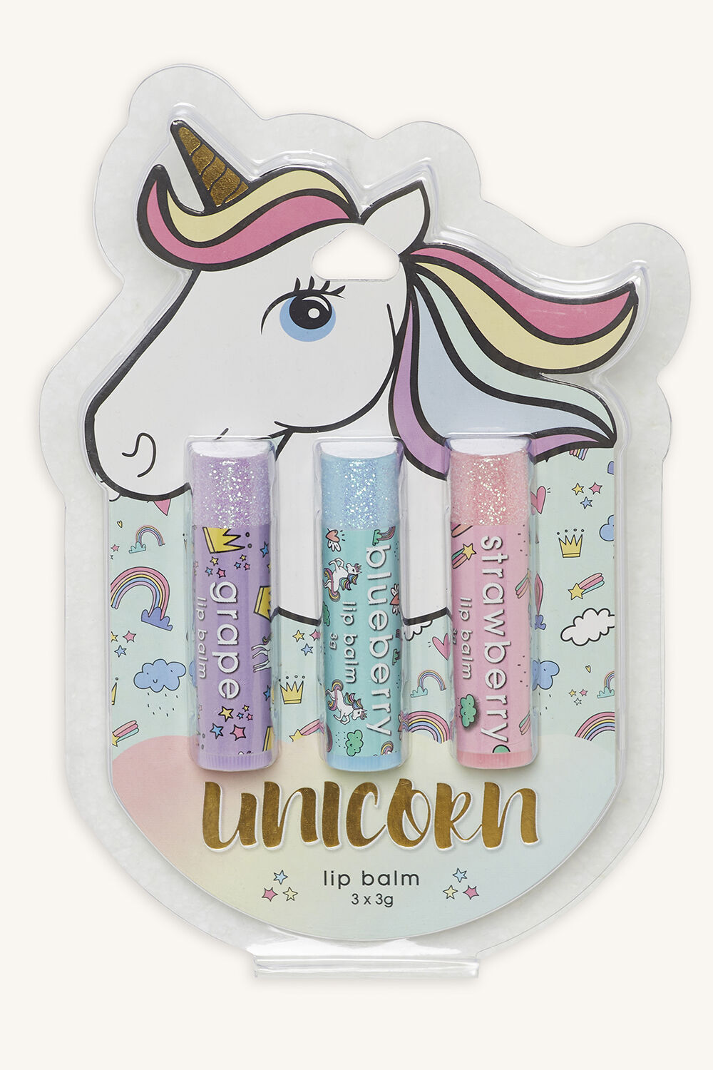 Unicorn Lip Balm 3pk Accessories Toys Bardot Junior