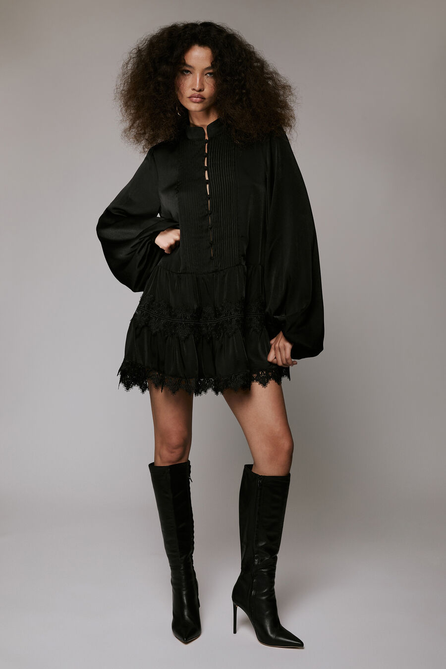ANTONIA LACE TRIM MINI DRESS