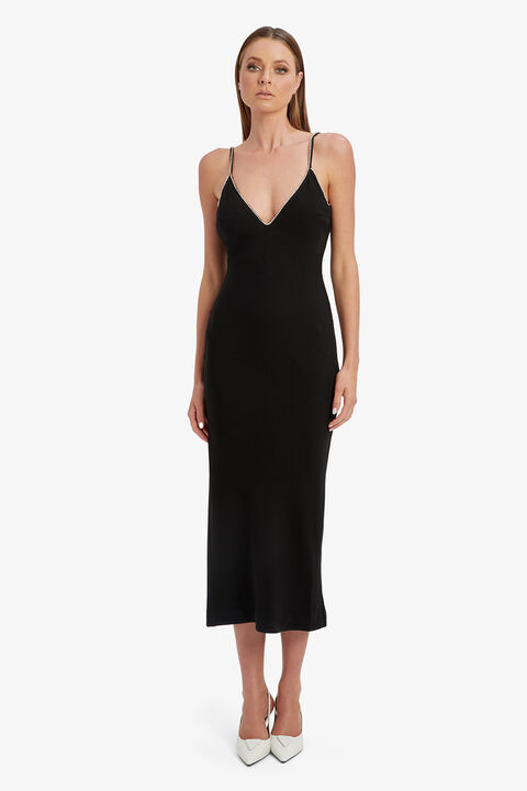VIRA DIAMONTE DRESS in colour CAVIAR