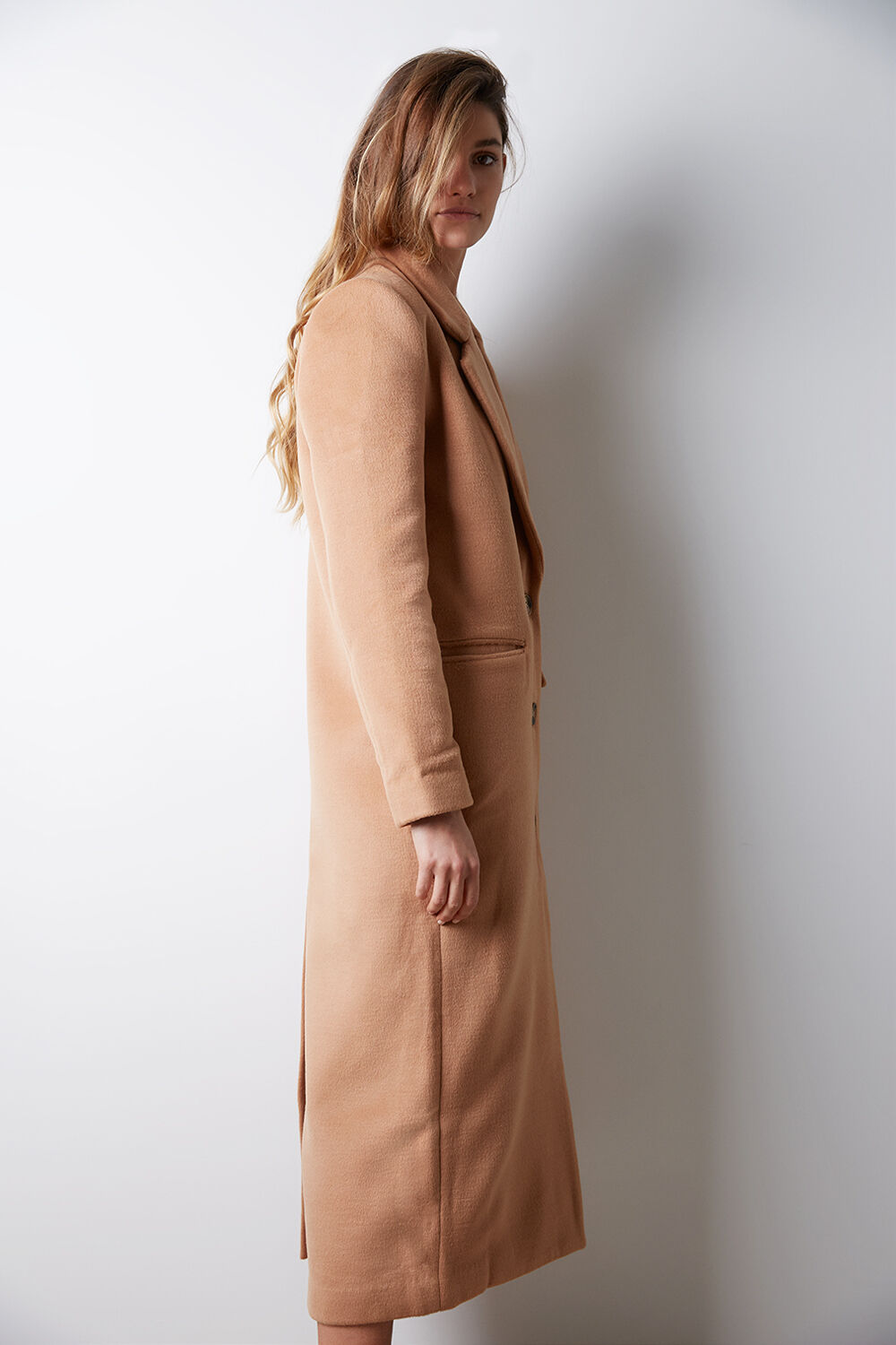 Tan long coat clearance