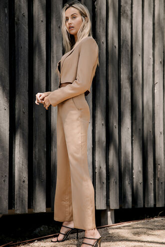 TAM WIDE LEG PANT in colour ALMOND