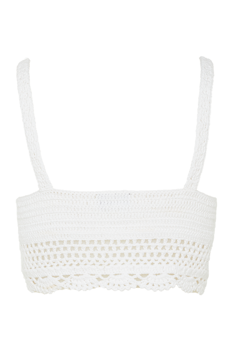CROCHET BRALETTE in colour BRIGHT WHITE