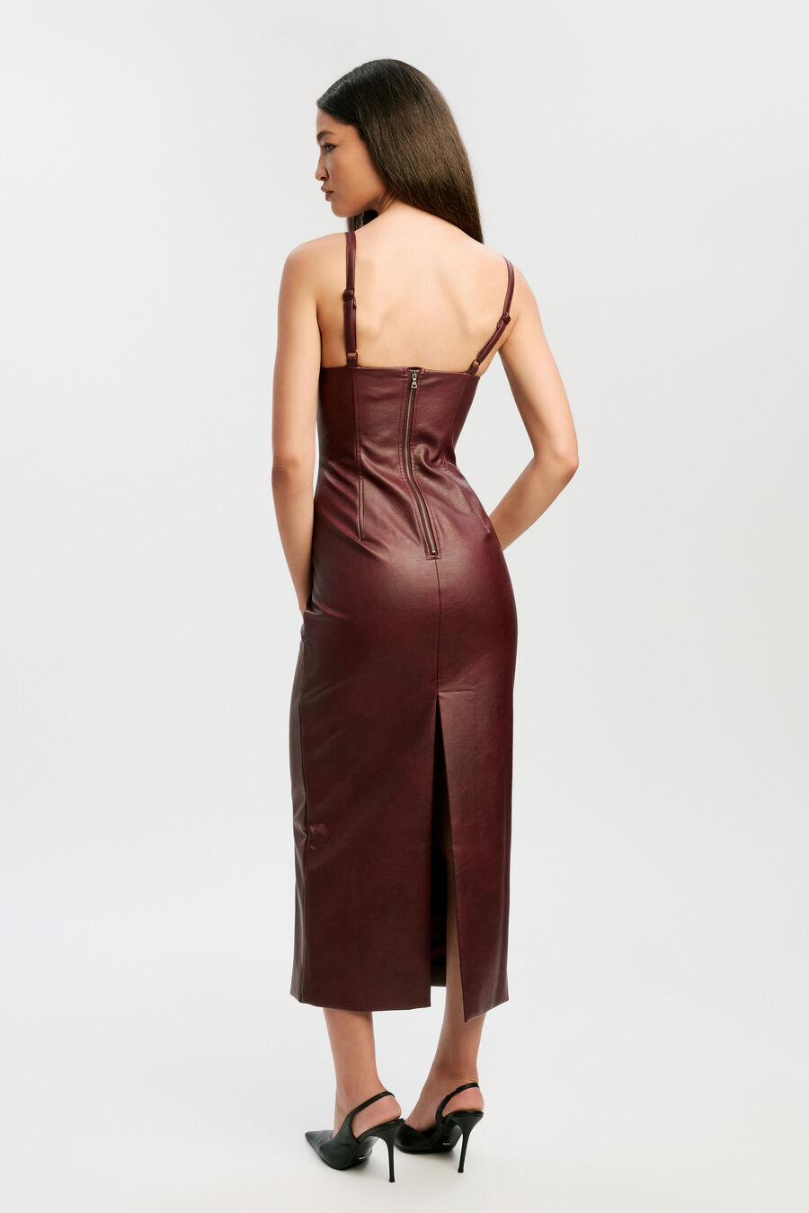 Estine Vegan Leather Dress