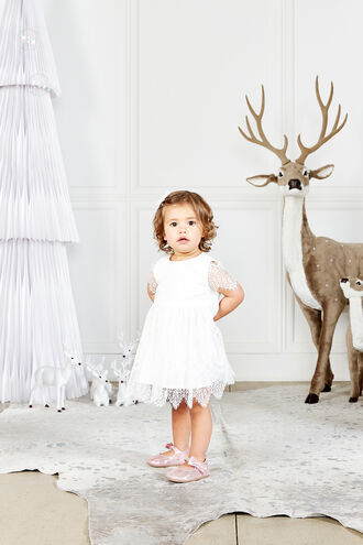 MARGOT LACE DRESS in colour CLOUD DANCER