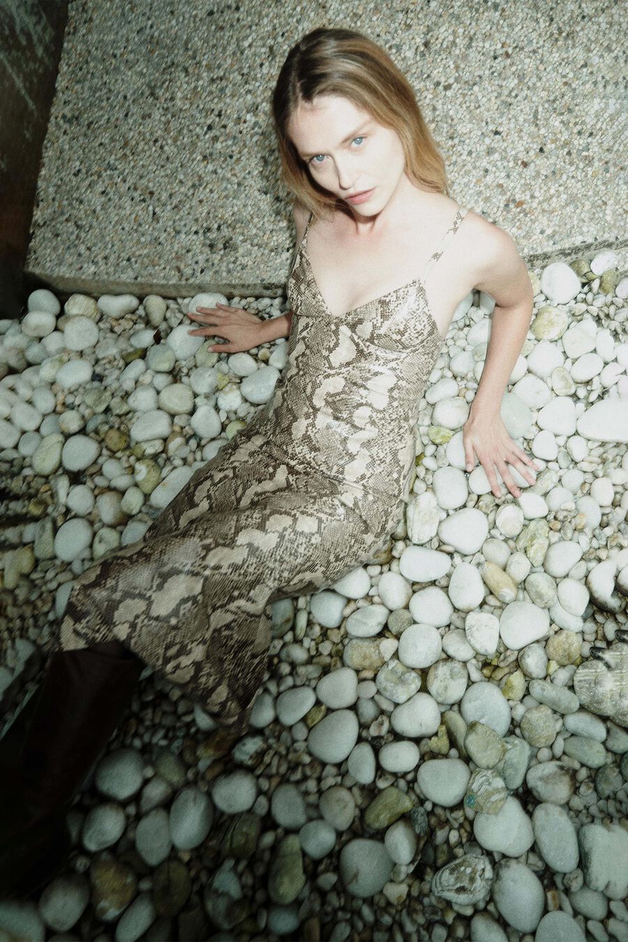 Estine Faux Snakeskin Dress