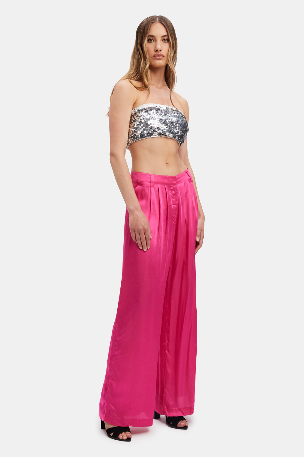 COSMIC TUBE TOP in colour SILVER