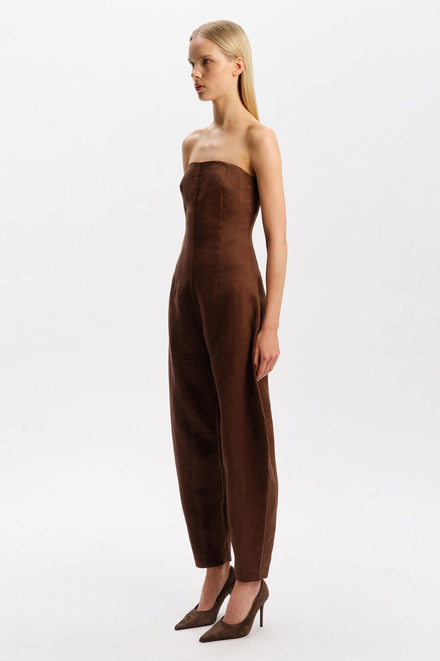 Lysette Barrel Linen Jumpsuit