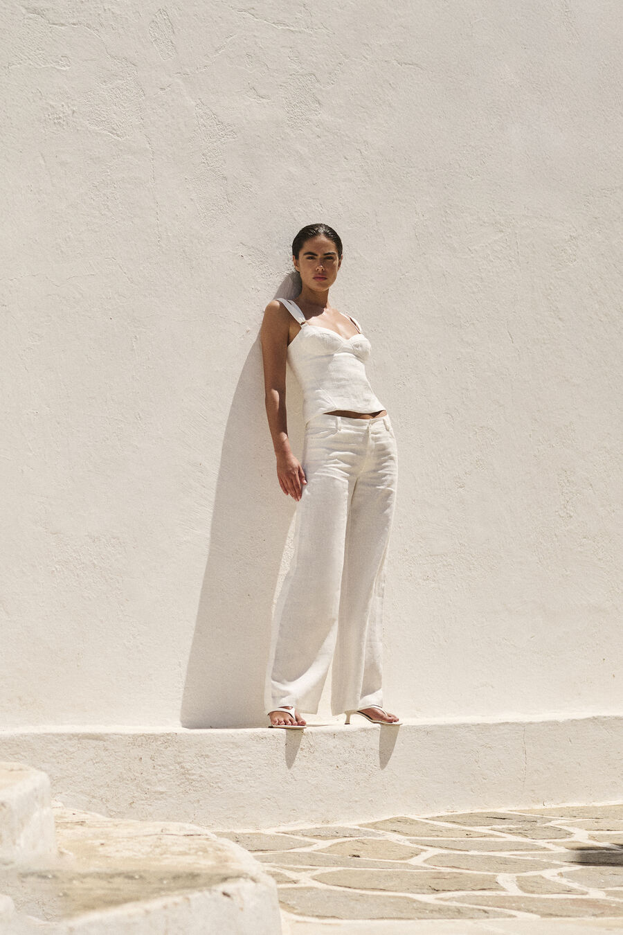 Serafina Linen Mid Rise Pant