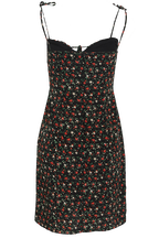DIANNE FLORAL DRESS in colour BLACK BEAN