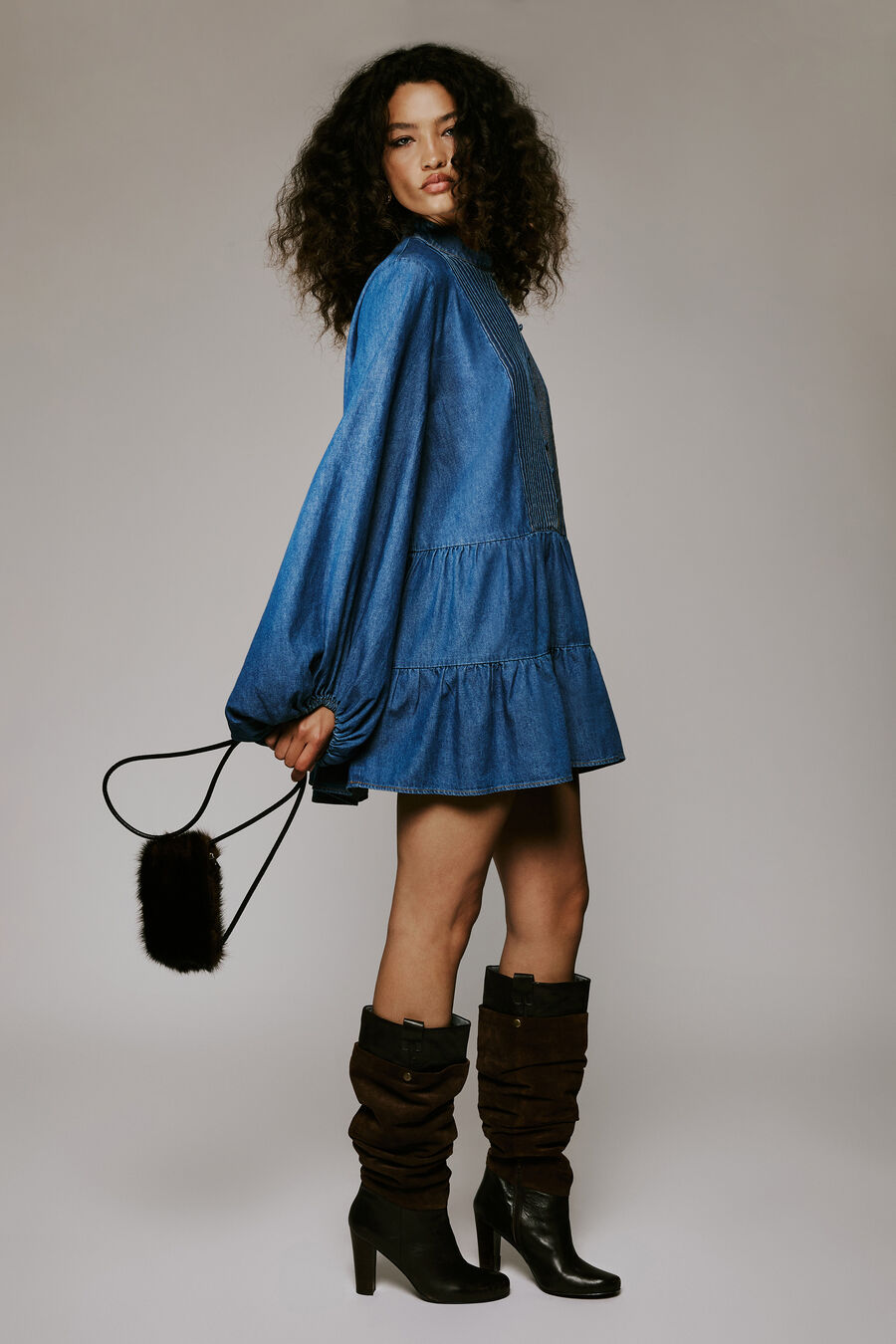 Antonia Chambray Mini Dress