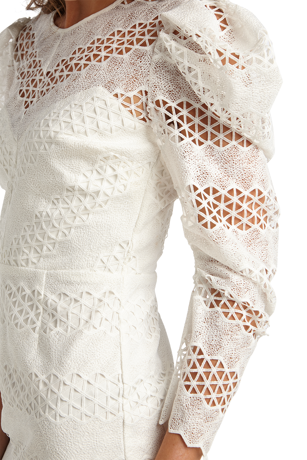 LANA LACE DRESS in colour CLOUD DANCER