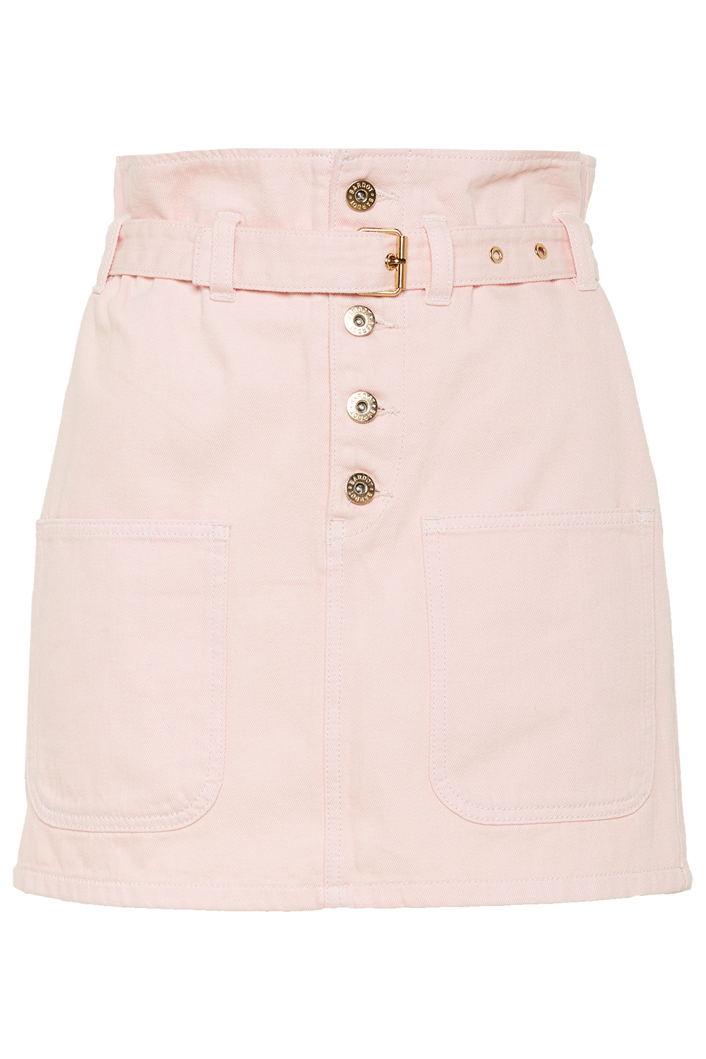 PATCH POCKET DENIM MINI in colour SHRINKING VIOLET
